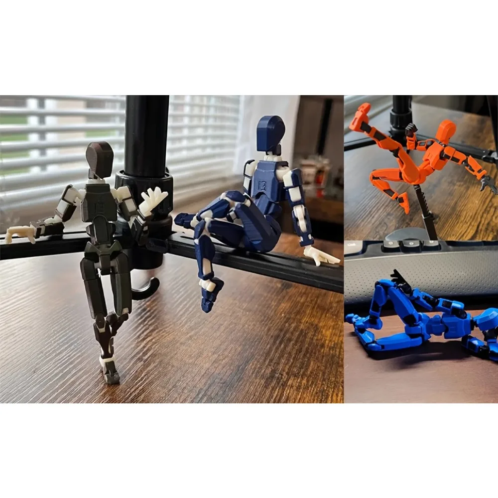 Articulated Robot Figure, 3D Printed Poseable Robot Model, Movable Joint Collectible for Desk Decor and Stress Relief