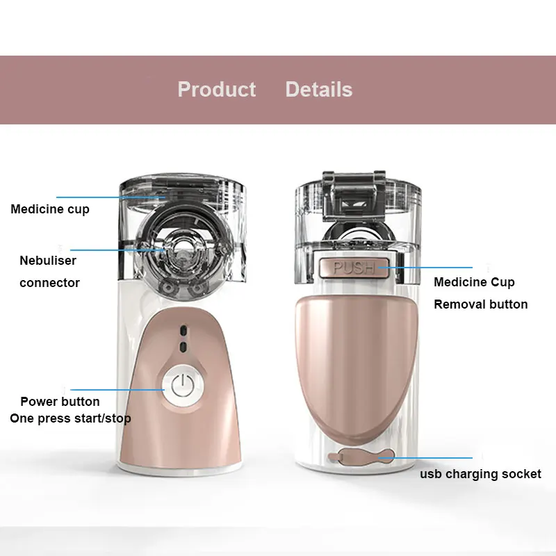 JYhealth Handheld portable Inhaler Nebulizer Mesh atomizer silent children\'s Steam nebuliser inhalator kids nebulizador portatil