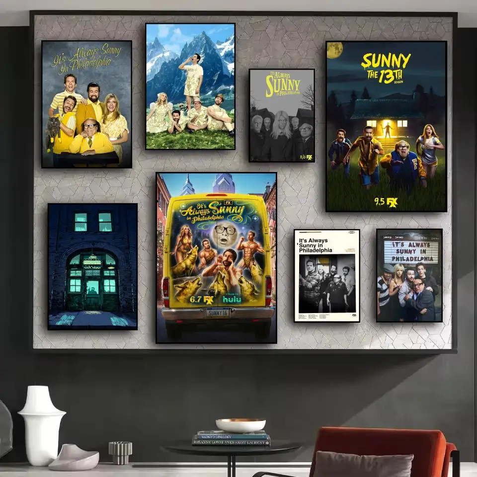 ITS ALWAYS SUNNY IN PHILADELPHIA TV Show Painting Calligraphy HD Canvas Poster living room bedroom bar aesthetic decoration