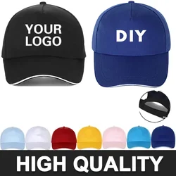 Baseball Caps Custom DIY For Men Woman Hat Custom Logo Men's cap Print Text Design Trucker velcro Hat designer cap men