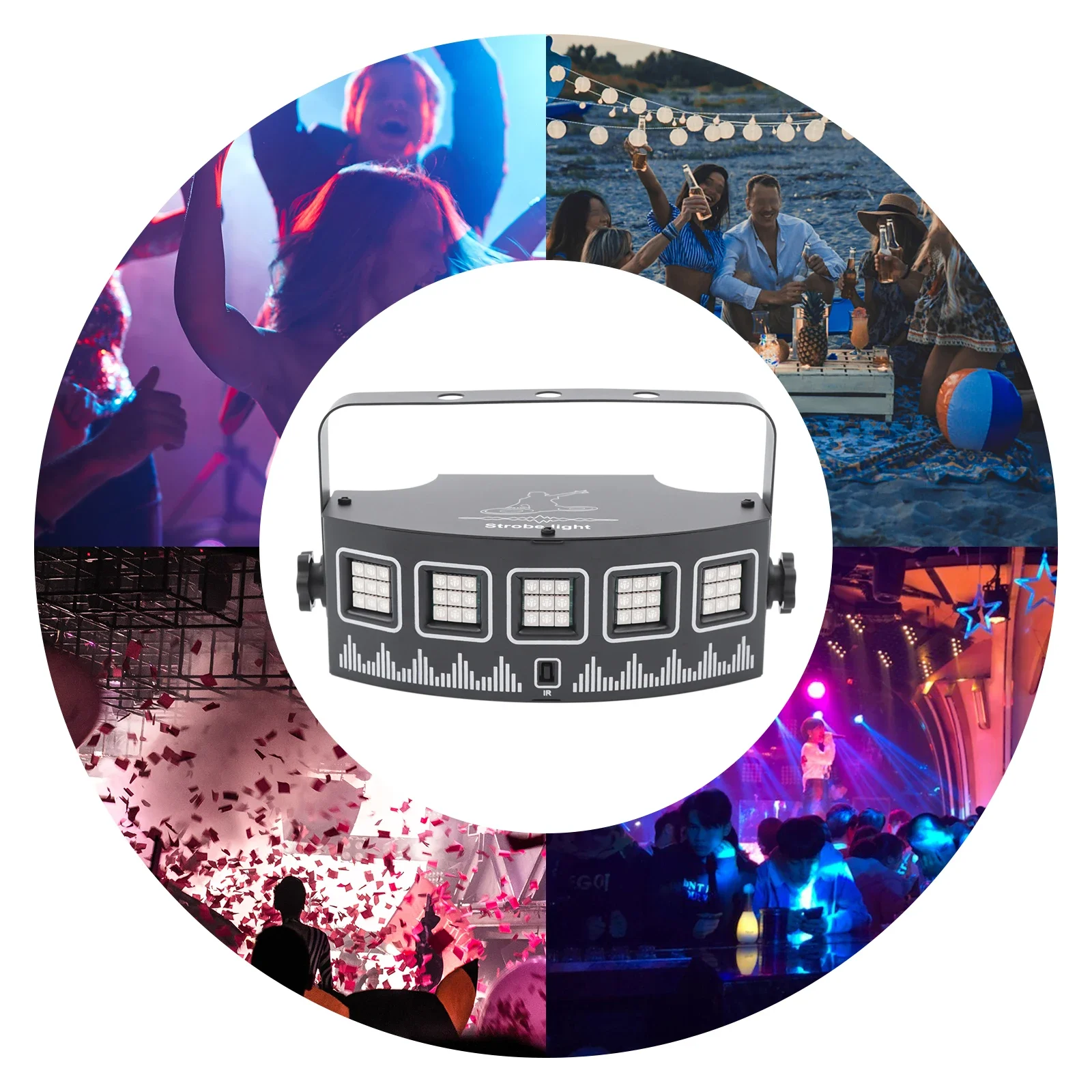 

7 Colors 10W LED Light Remote Control DJ Projector Disco Stage Lighting Light Effect Spotlight Party Bar Birthday