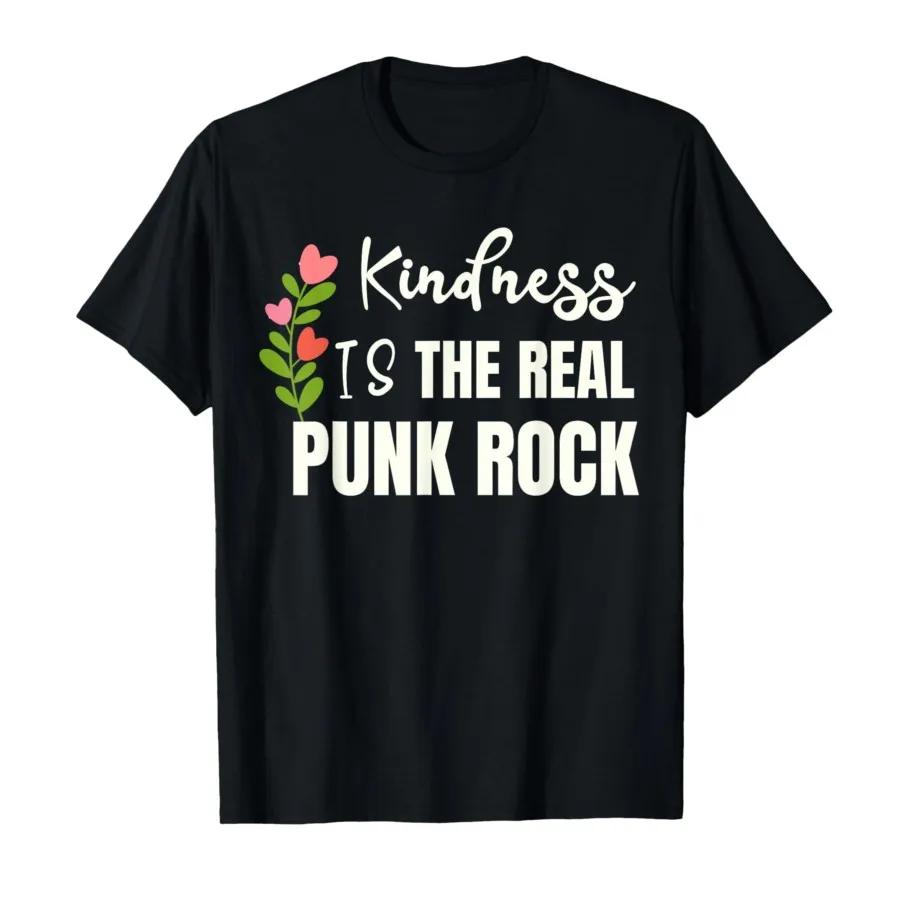 

Доброта - настоящая футболка в стиле панк-рок для мужчин и женщин, футболки из 100% хлопка, топы с короткими рукавами 0721-1