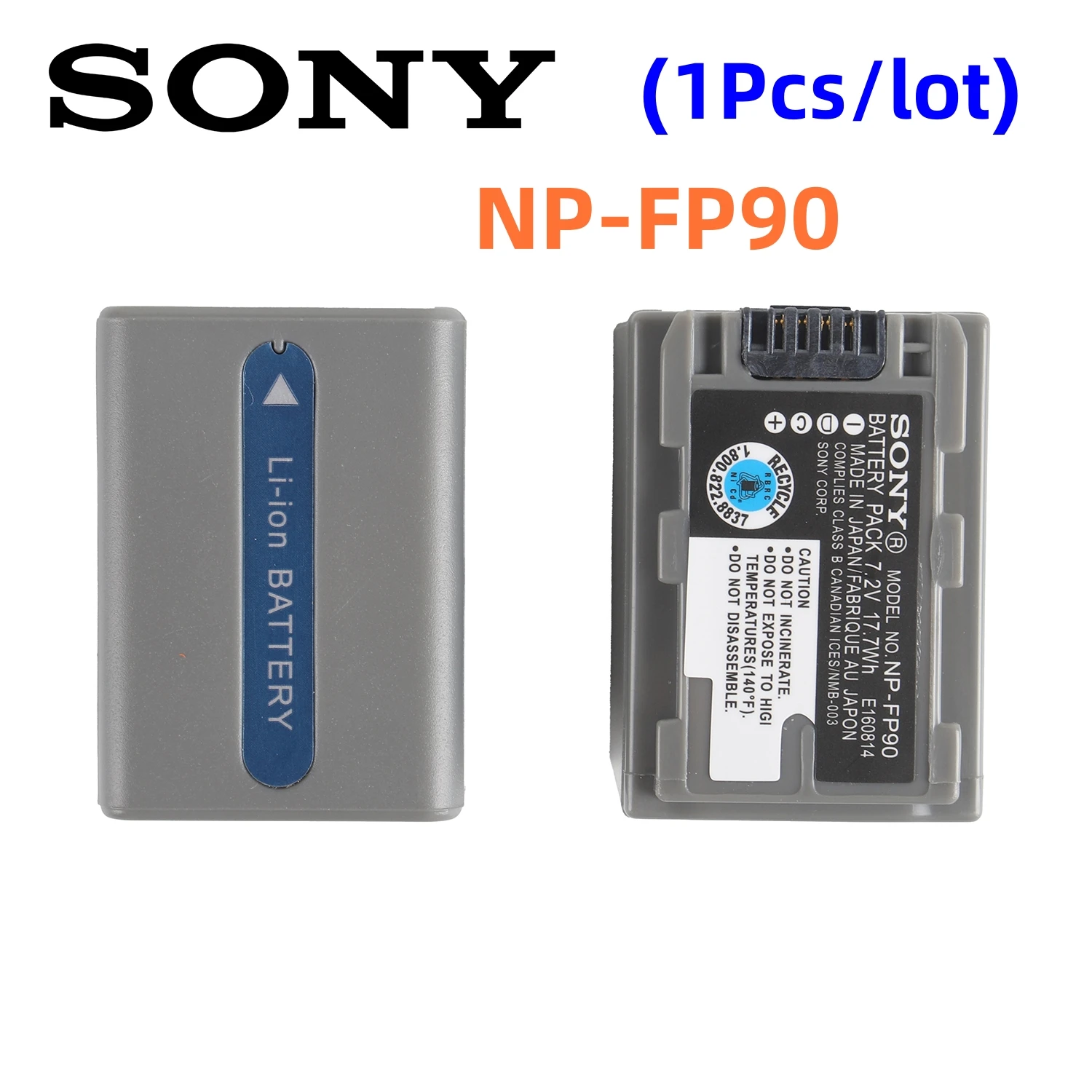 1pcs/lot NP-FP90 NPFP90 Battery for Sony DCR-HC30 40 43E 85 94E 96 DCR-SR30 60E 70E 80E 100 Camcorders as NP-FP30 FP50 FP60 FP70