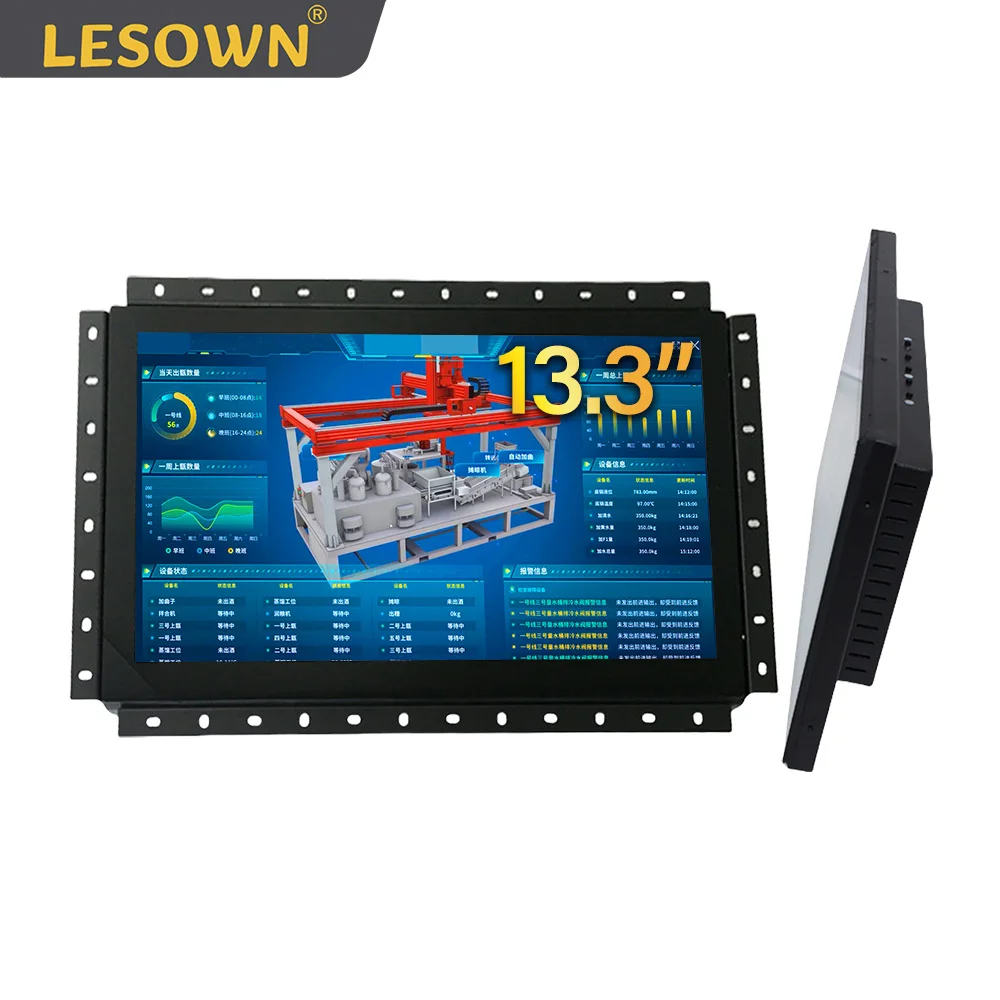 

LESOWN 13,3-дюймовый 1920x1080 IPS промышленный встроенный монитор ПК емкостный мультисенсорный экран для транспортировки и управления автопарком
