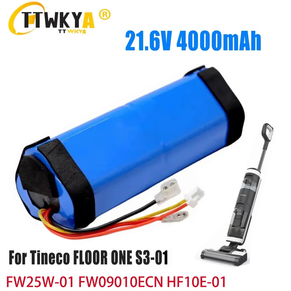 Batería para aspiradora Tineco FLOOR ONE, 100% original, 4000mAh, 1,0 FW25M-01, FW25W-01, FW09010ECN, HF10E-01, HF20E-01