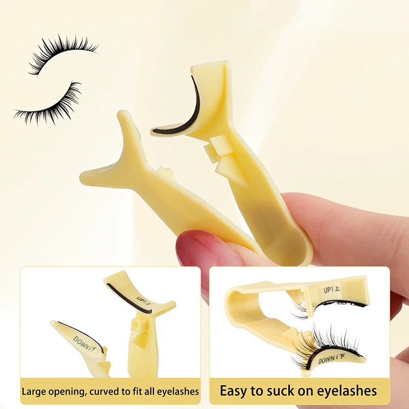 V-shaped Professional Magnetic Eyelashes Extension Applicator False Eyelashes Tweezer Effortless Curler Clip Clamp Makeup Tools
