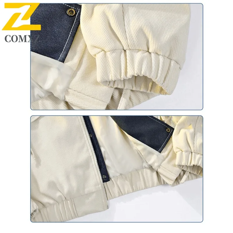 COMXZ 2025 Plus Size Mens Jacket Autumn Oversized Trendy Coat Big Tall Fashion Outerwear M 8XL Streetwear