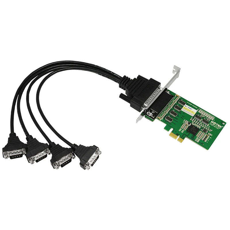 UOTEK Industrial PCI-E to RS-232 Serial Card PCIE to RS232 4 Ports High Speed DR44 Converter Com DB9 Connector UT-784 Adapter