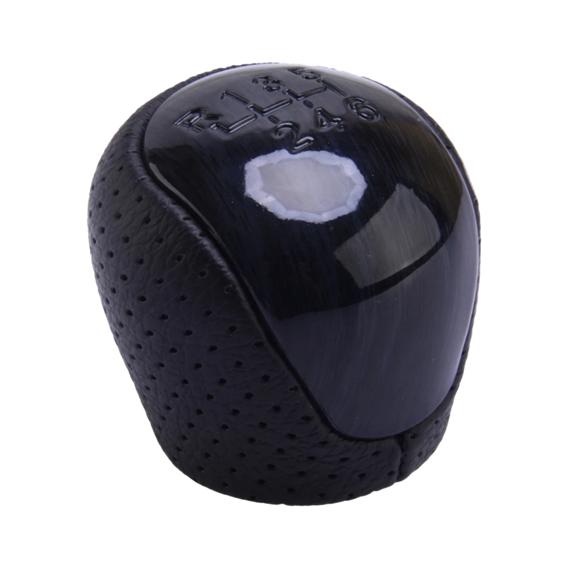 6 Speed Gear Shift Knob Head Black With Black Stripe Cap Fit for Hyundai I30 IX35 D7N9