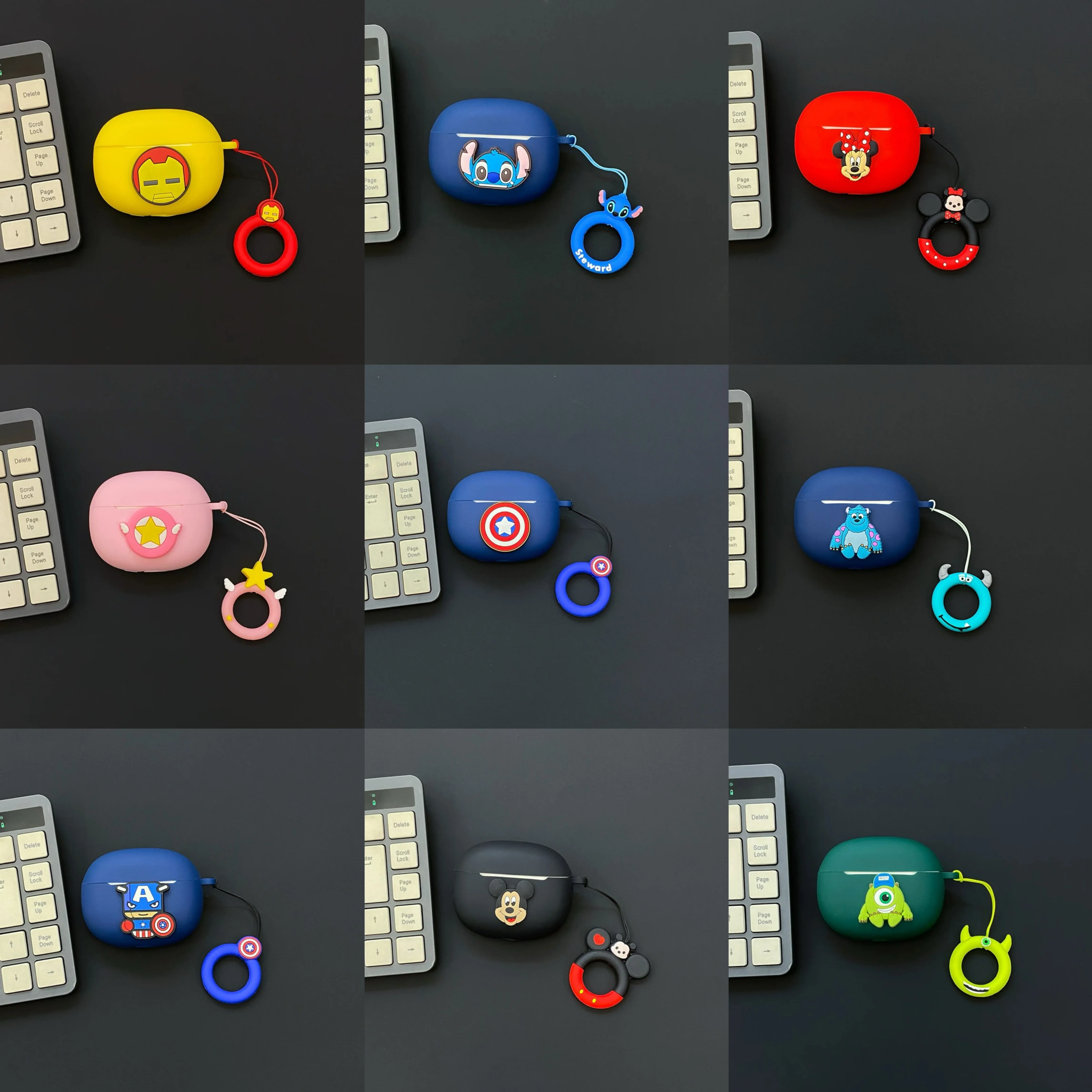 DIY Cartoon Silicone Earbuds Case Shockproof Cover For SHOKZ OpenDots ONE E310 / OpenDots 2 Wireless Headphones Bags