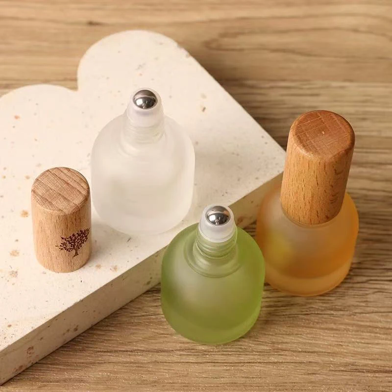 1 Uds. Botella con rodillo de vidrio de 10ml, botella con rodillo de Perfume, Mini contenedores de aceites esenciales, botella vacía de muestra, viales de repuesto de viaje