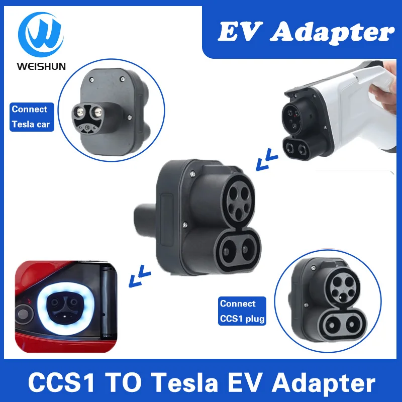 200A Tesla to CCS1 CCS2 EV Adapter DC Charging Pile CCS1 to CCS2 Tesla is suitable for Model XYS car 1000V 200KW car accessories