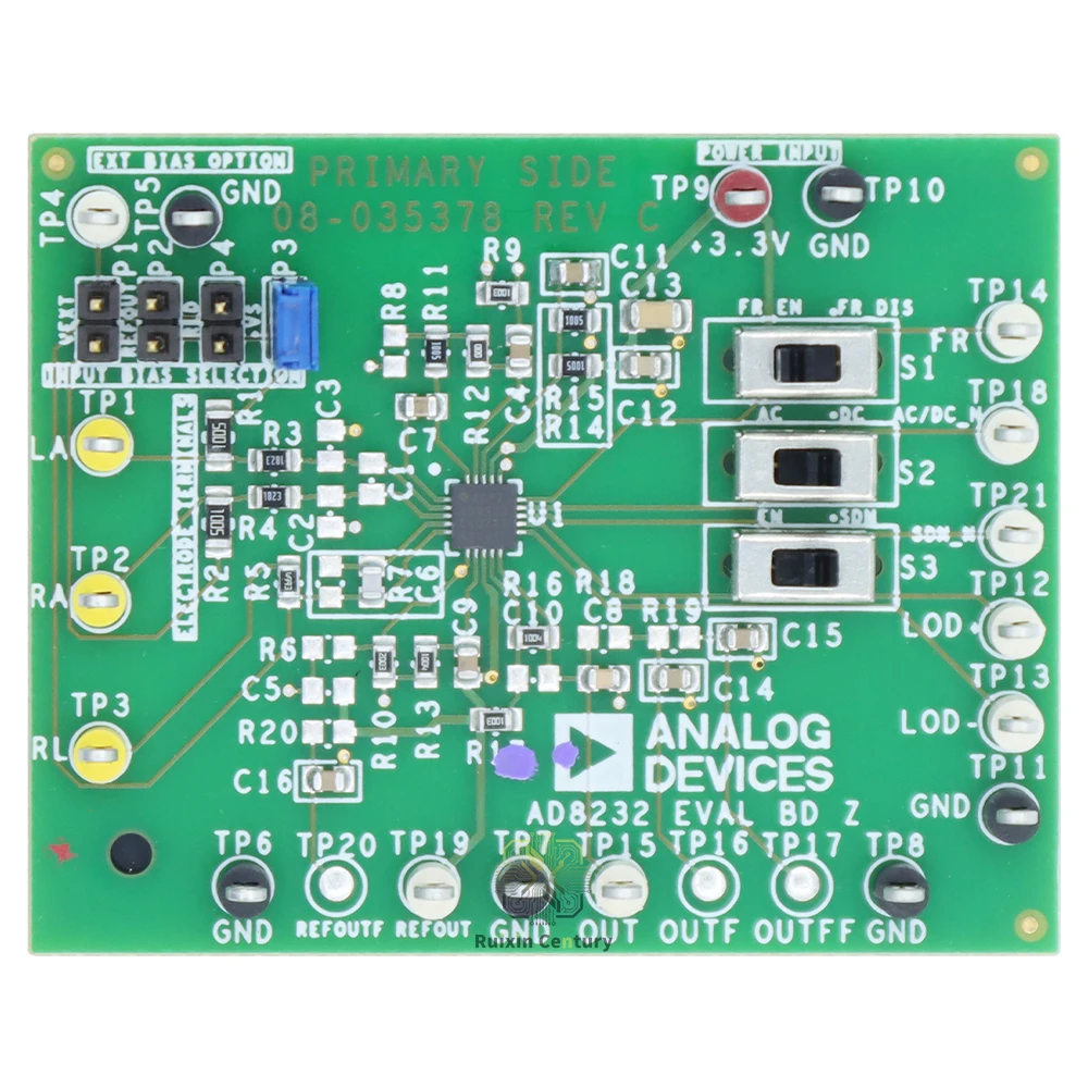 FOR Analog Devices AD8232-EVALZ AD8232 Evaluation Board Single-Lead Heart Rate Monitor Front End 2-3 Electrode 170µA 2-3.5V