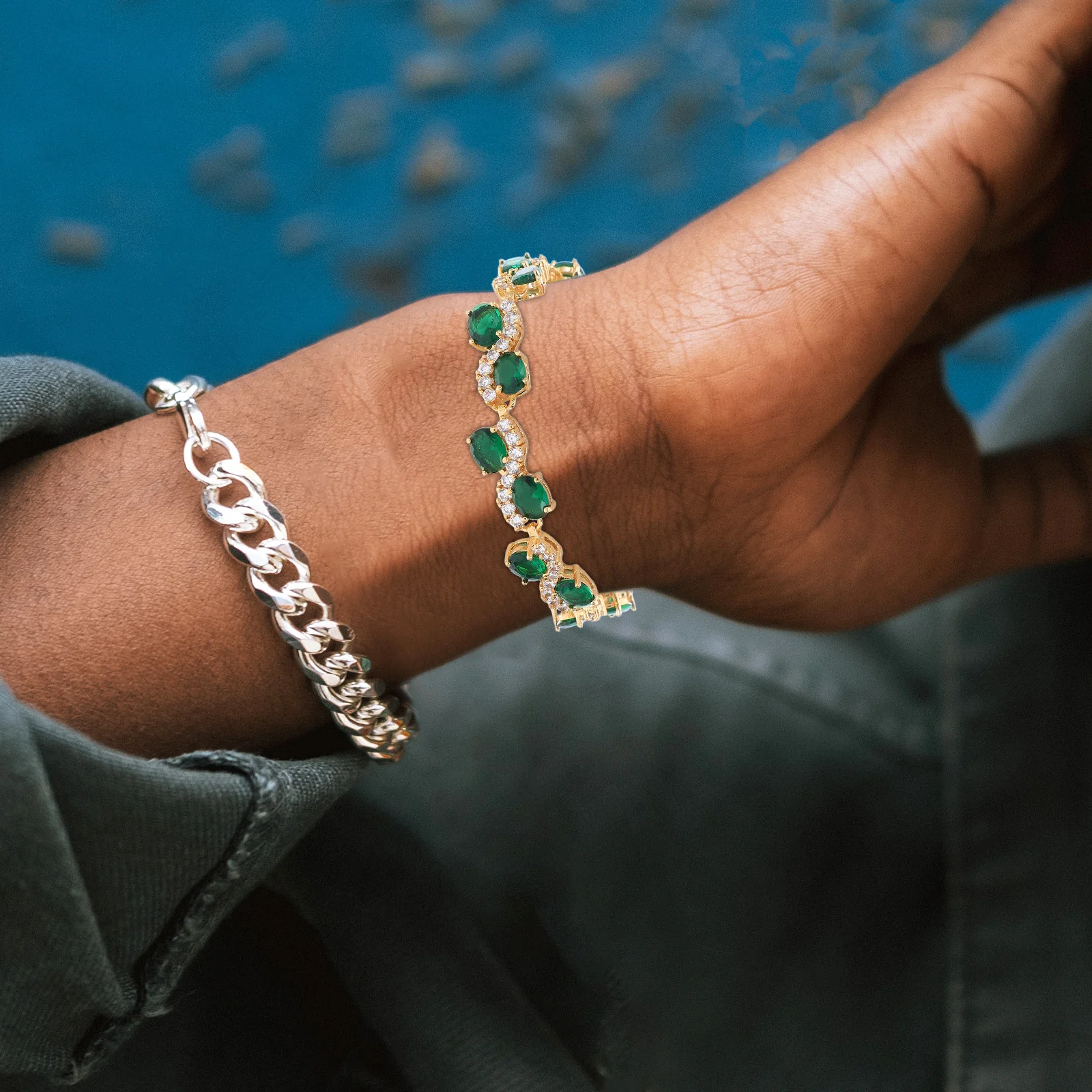 

Zircon Stone Bangle Bracelet For Women Elegant Minimalist Design Wedding Party Jewelry Gift Summer Holiday Special