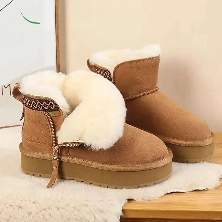 Women\'s Winter Snow Boots Sneakers Versatile 2024 New Style Lined Thickened Warm Cotton Boots Anti-slip Thick Sole Boots