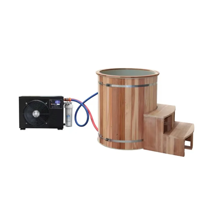 

Wooden Ice Bath Bucket Single Bath Barrel Hot and Cold Dual-Use