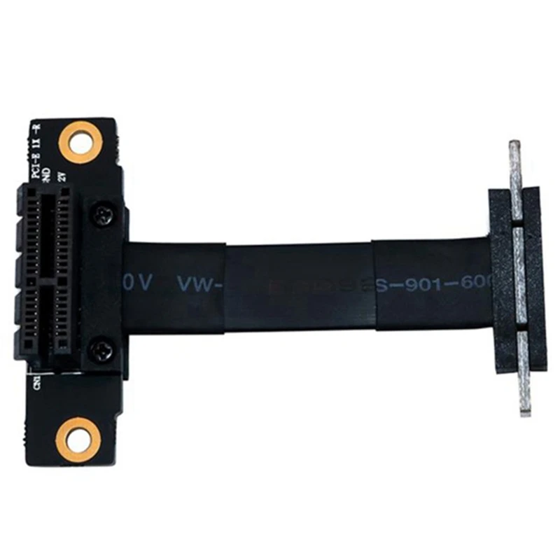 PCIE X1 Riser Cable Dual 90 Degree Right Angle Pcie 3.0 X1 To X1 Extension Cable 8Gbps PCI Express 1X Riser Card