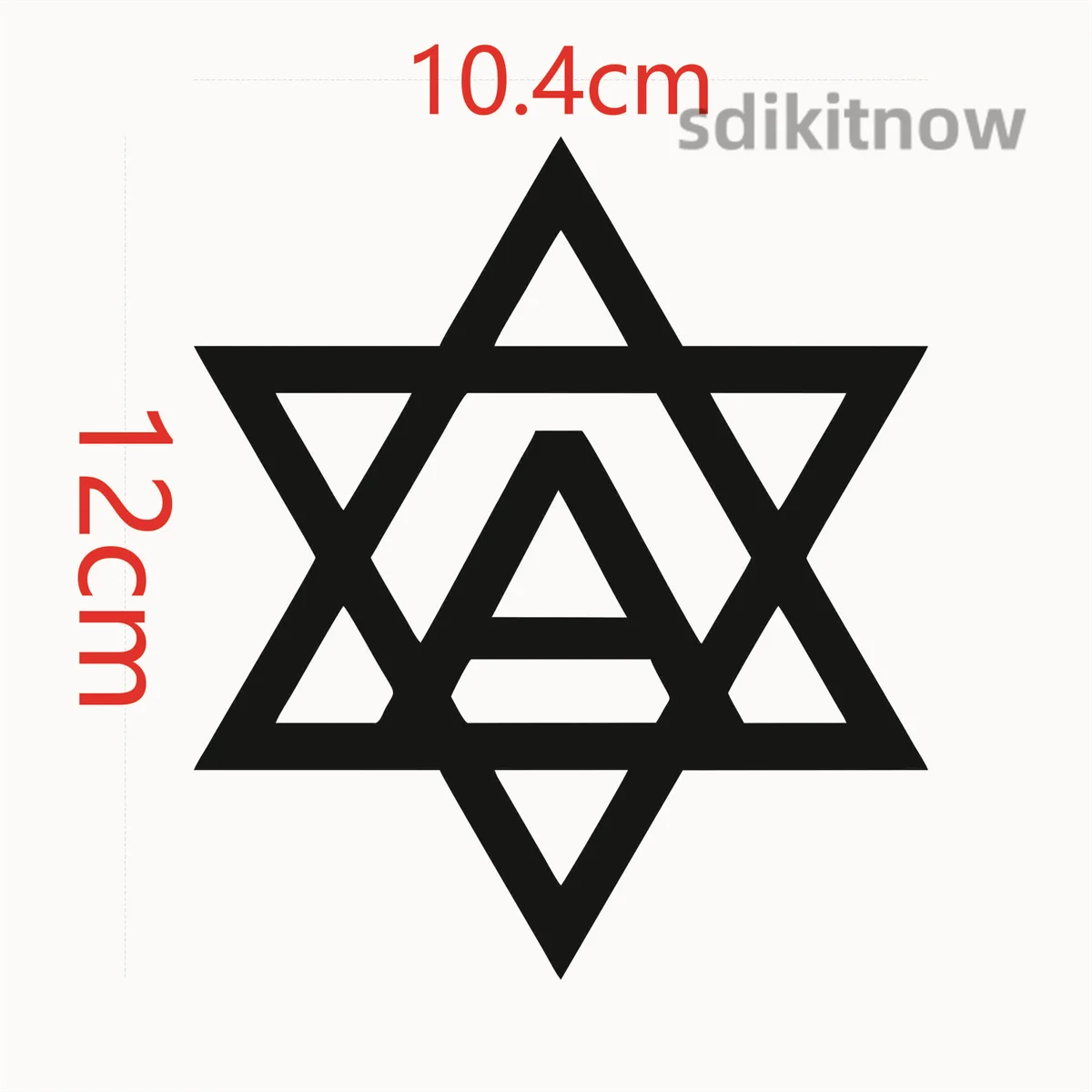 Hexagram Star of David Car Sticker Window Vinyl Decal Decor for Chery Omoda Jaecoo Toyota Kia Hyundai Skoda BYD MG Tesla Geely