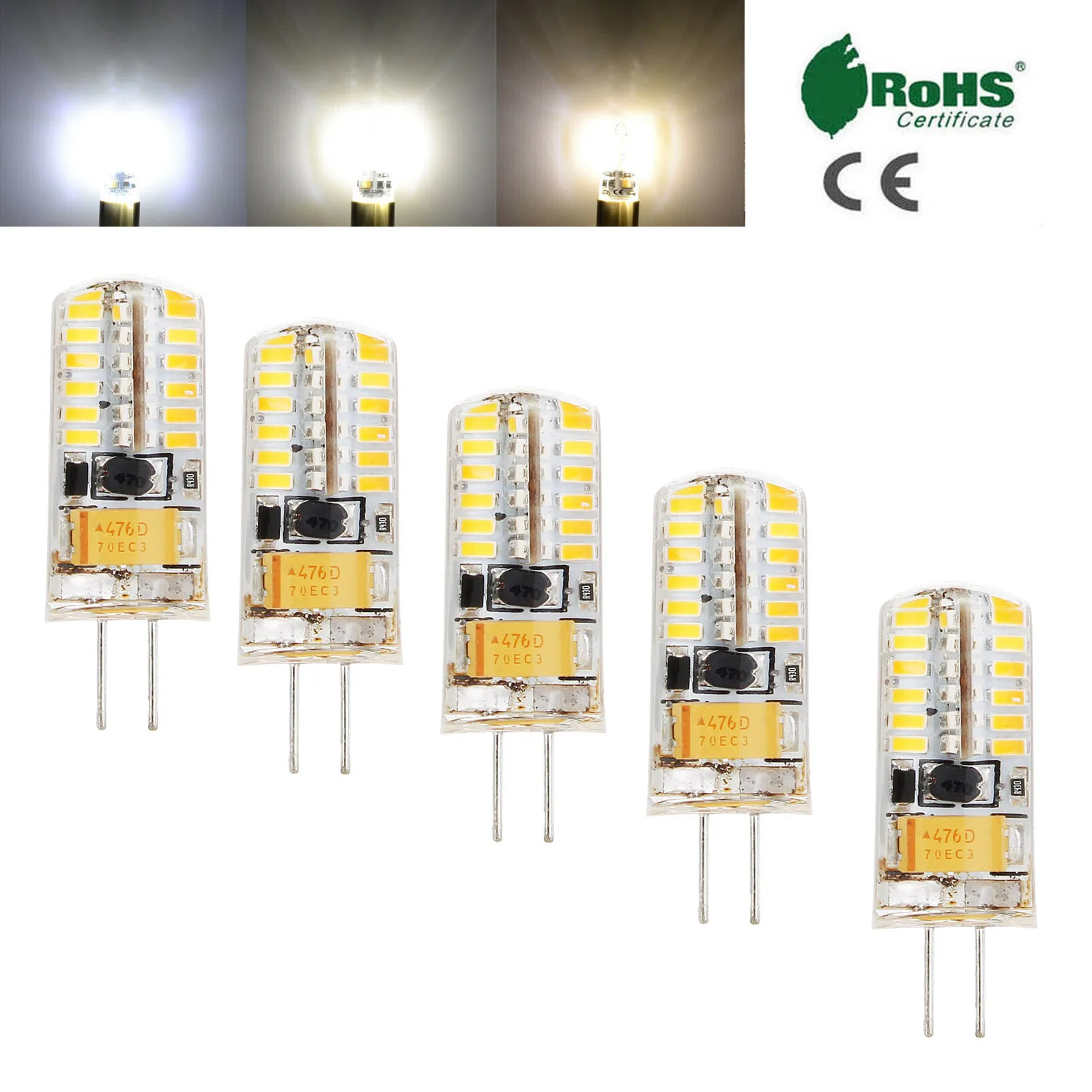 5Pcs Mini G4 LED Light Bulbs 12V 220V 2W 3W 5W 9W 12W SMD Replace 50W Incandescent Lamp For Spotlight Chandelier Decoration