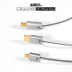 DD ddHiFi TC09BA (USB-A to USB-B) / TC09BC (USB-C to USB-B) HiFi Audiophile USB Cable with Double Shielded Structure