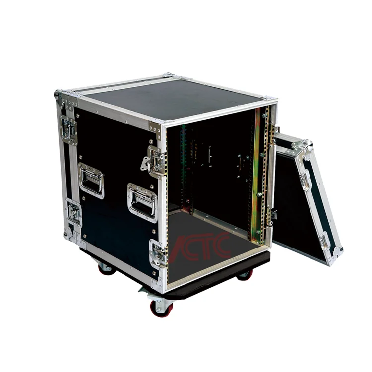 Large Capacity Road Waterproof 16U Amp Flight Rack Case with Wheel