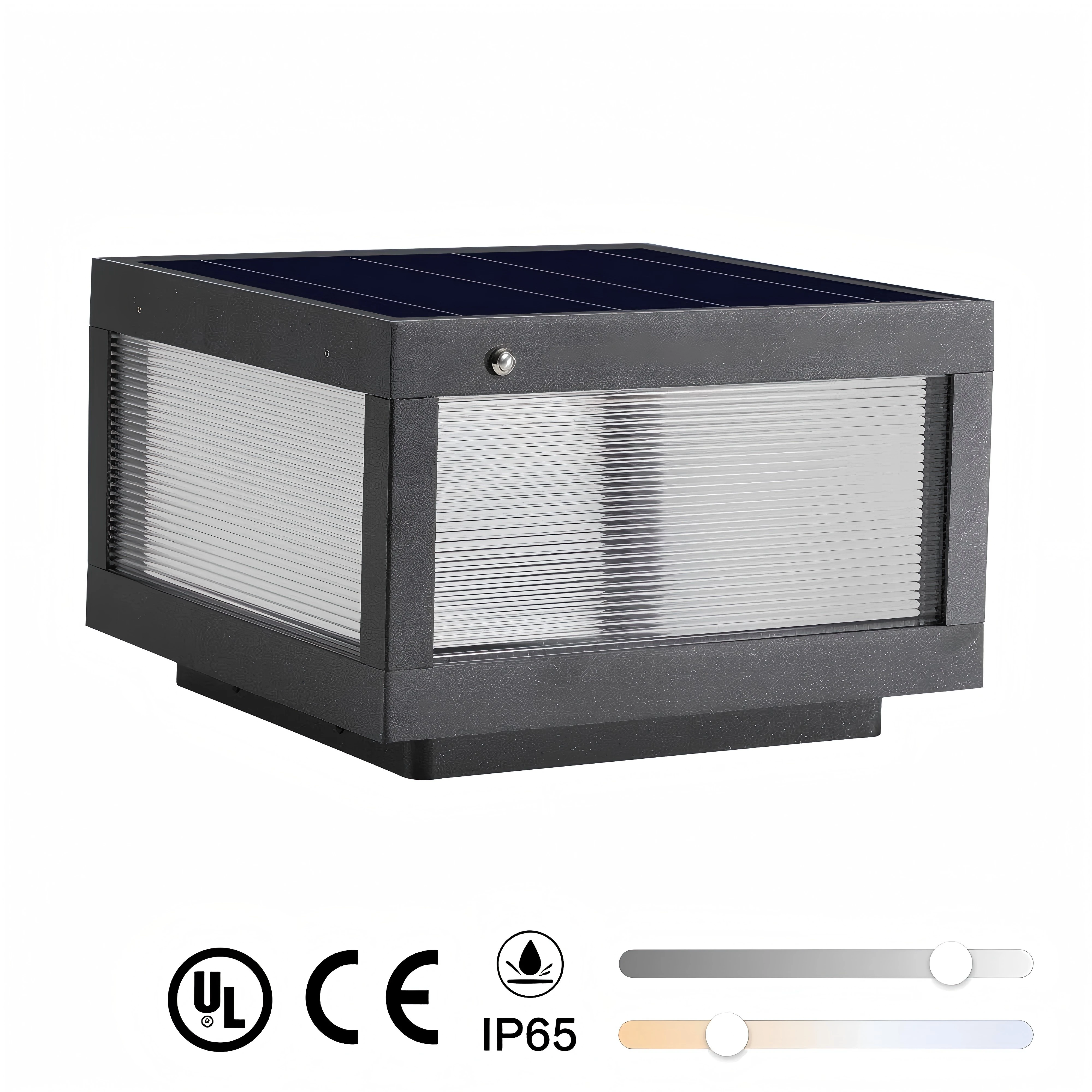 

Солнечный уличный фонарь, водонепроницаемые светодиодные фонари от сумерения до рассвета IP65 (2 шт.), теплый/белый свет, устойчивая к атмосферным воздействиям солнечная панель