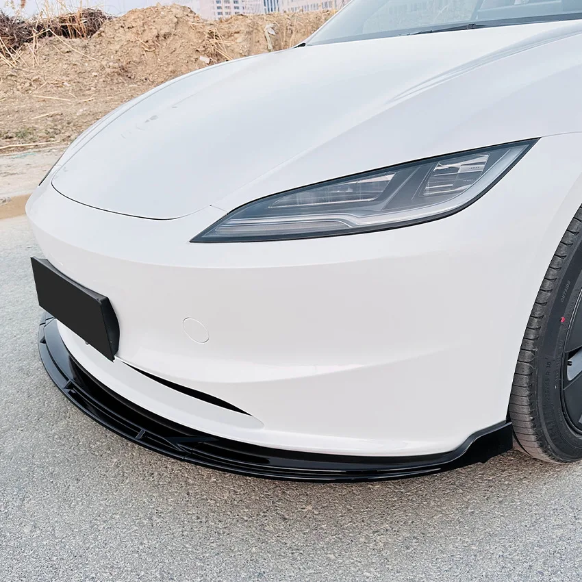 

Подходит для Tesla Model 3 2024 + версия для подтяжки лица, передняя губа, передняя лопата, передний спойлер, внешнее украшение