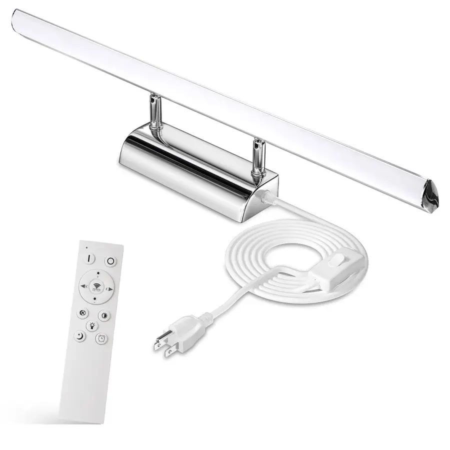 

9W Bathroom LED Vanity Light 22 inch, 3 Color Adjustable 3000K 4000K 6000K, Dimmable Wall Mounted Plug in Light Fixture with Rem