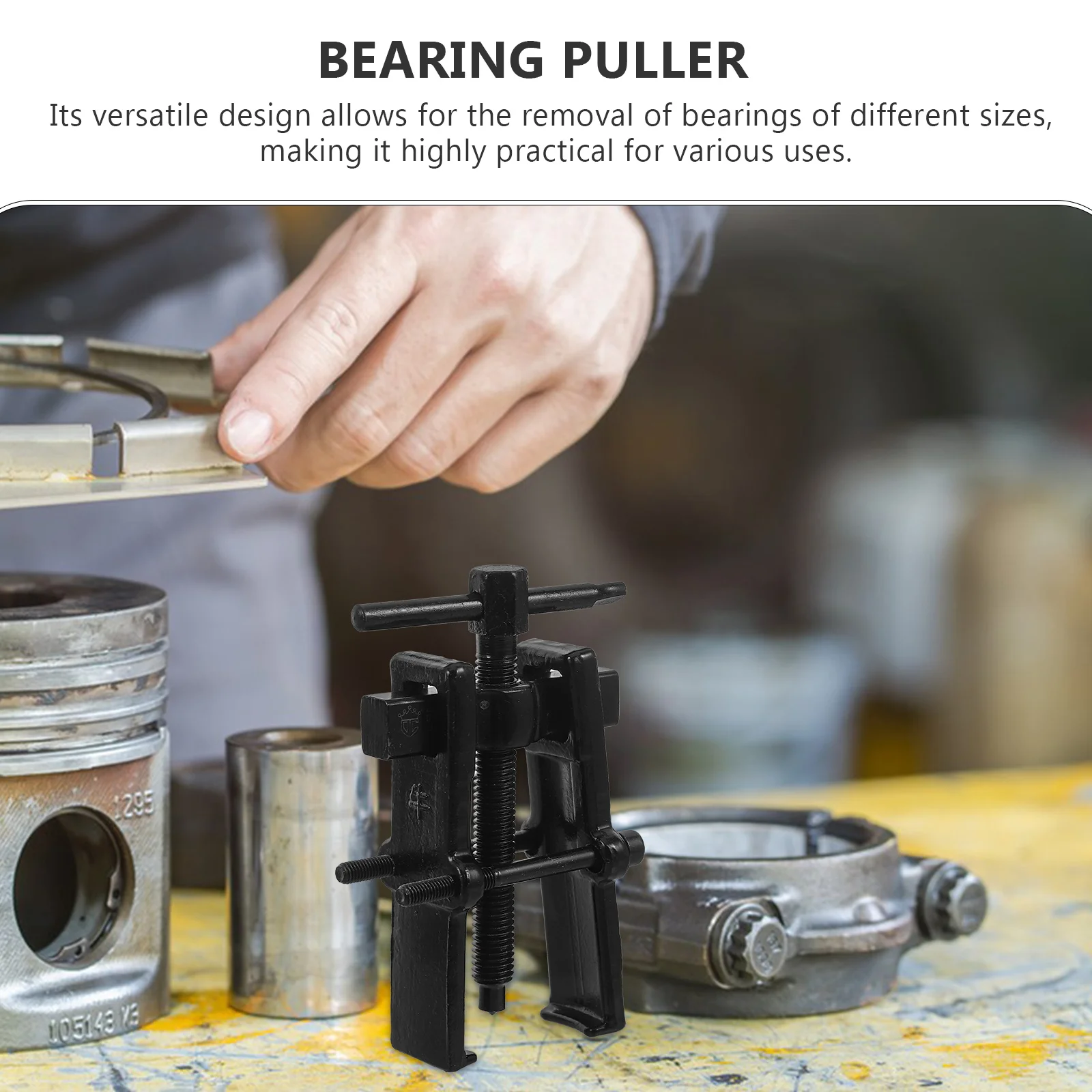 

Gear Puller Two Jaw Bearing Puller Auto Mechanics Tool For Car Motorcycle Wheel Bearing Removal Durable Portable Design