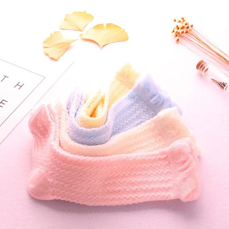 Hot Baby Soft Socks Summer  Baby Mid-Length Anti-Mosquito Socks Cotton Mesh Cute