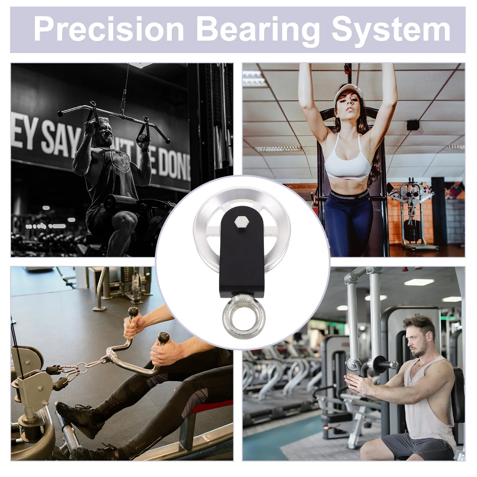 アルミ合金製ケーブルプーリーホイール 直径105mm ホーム - Home Gym System のレビューと価格