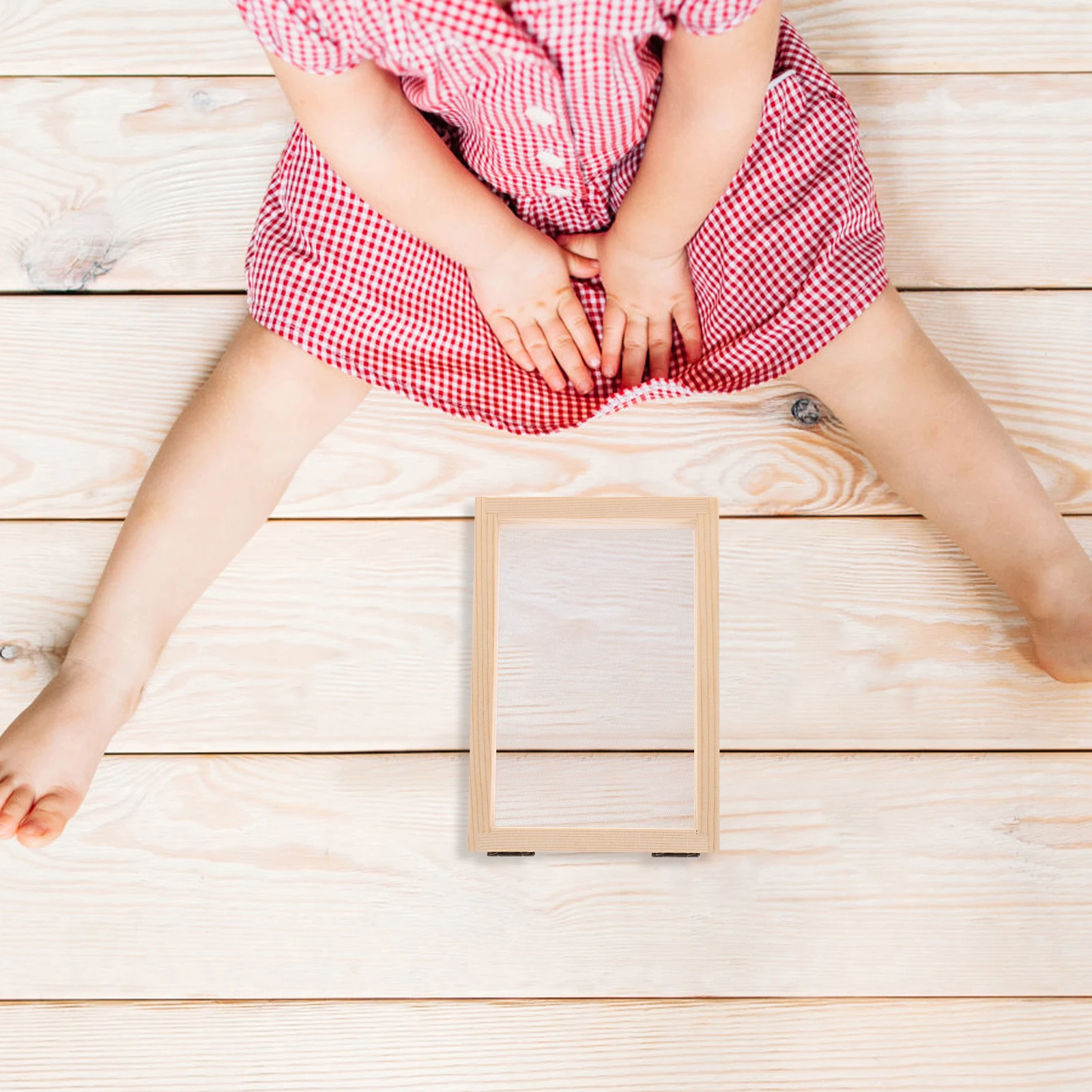 

Wooden Paper Making Frame Mesh Screen Recyclable DIY Craft Frame Handmade Paper Making Kit Present