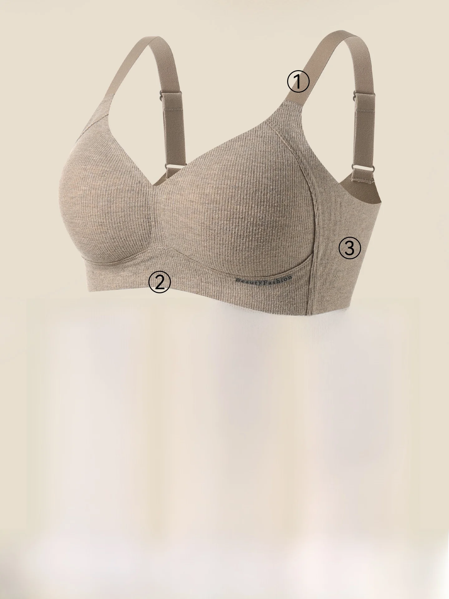 Wireless Bra Women's Seamless Adjustable Gathered Anti-Sagging Side Breast Reduction New 2026 Hot Sale Underwear V-Neck Design