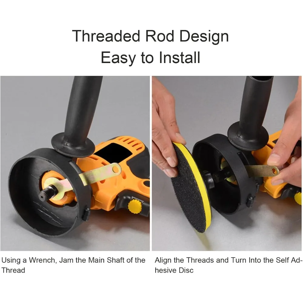 BestAlice-pulidor de búfer para coche eléctrico, pulidor de búfer para coche de 7x8 pulgadas, máquina lijadora orbital de 14 Uds., cambio de velocidad