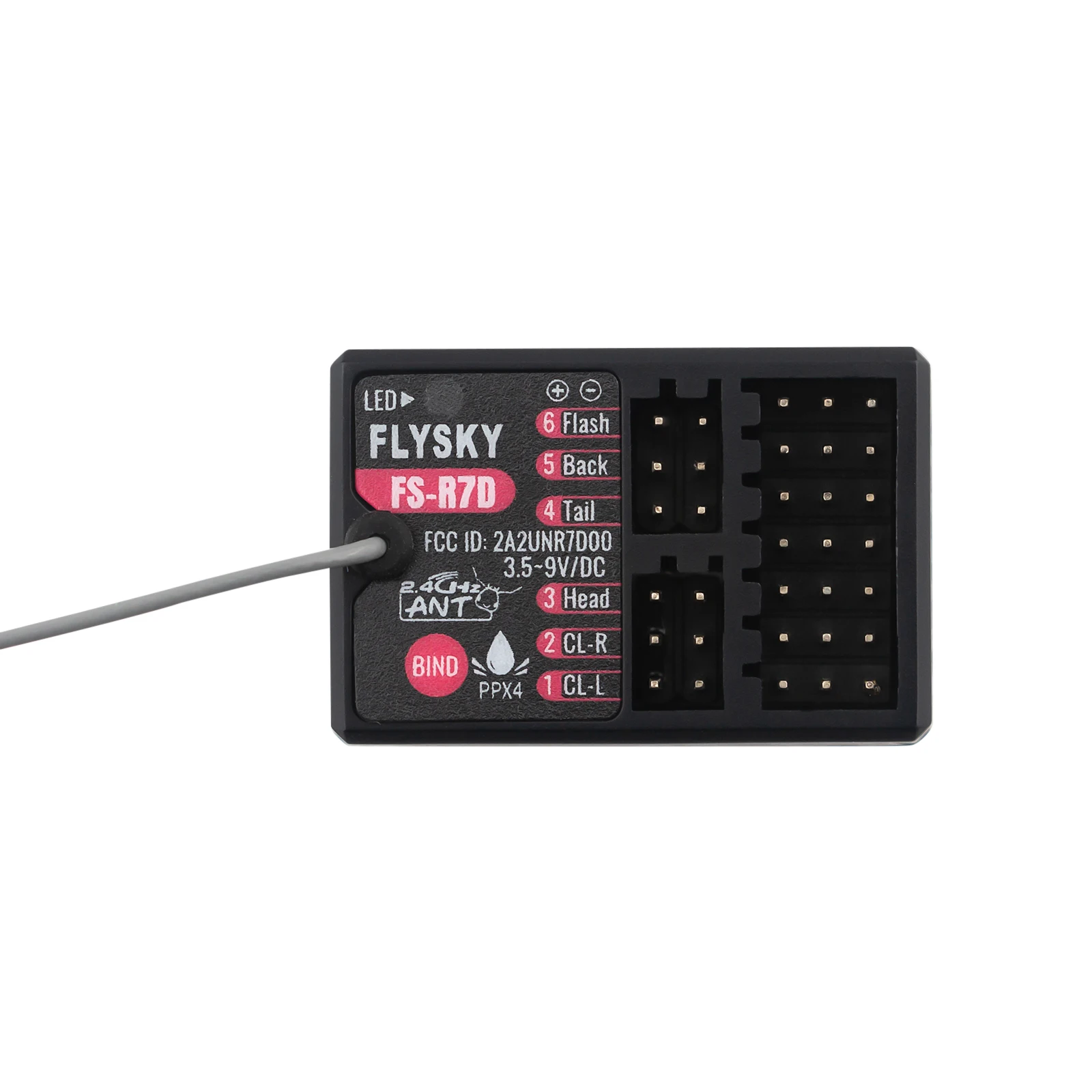 플라이스카이 RC 송신기 수신기 RC 수신기 경량 방수 RC 자동차 보트 수신기 FS-R7D (FS-G7P RC 자동차 보트 송신기용)