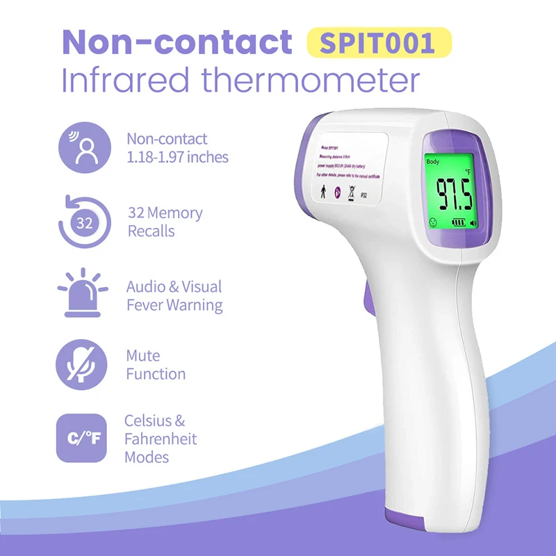 Forehead Digital Thermometer Non Contact Infrared Medical Thermometer Temperature Fever Measure Tool For Baby Adults