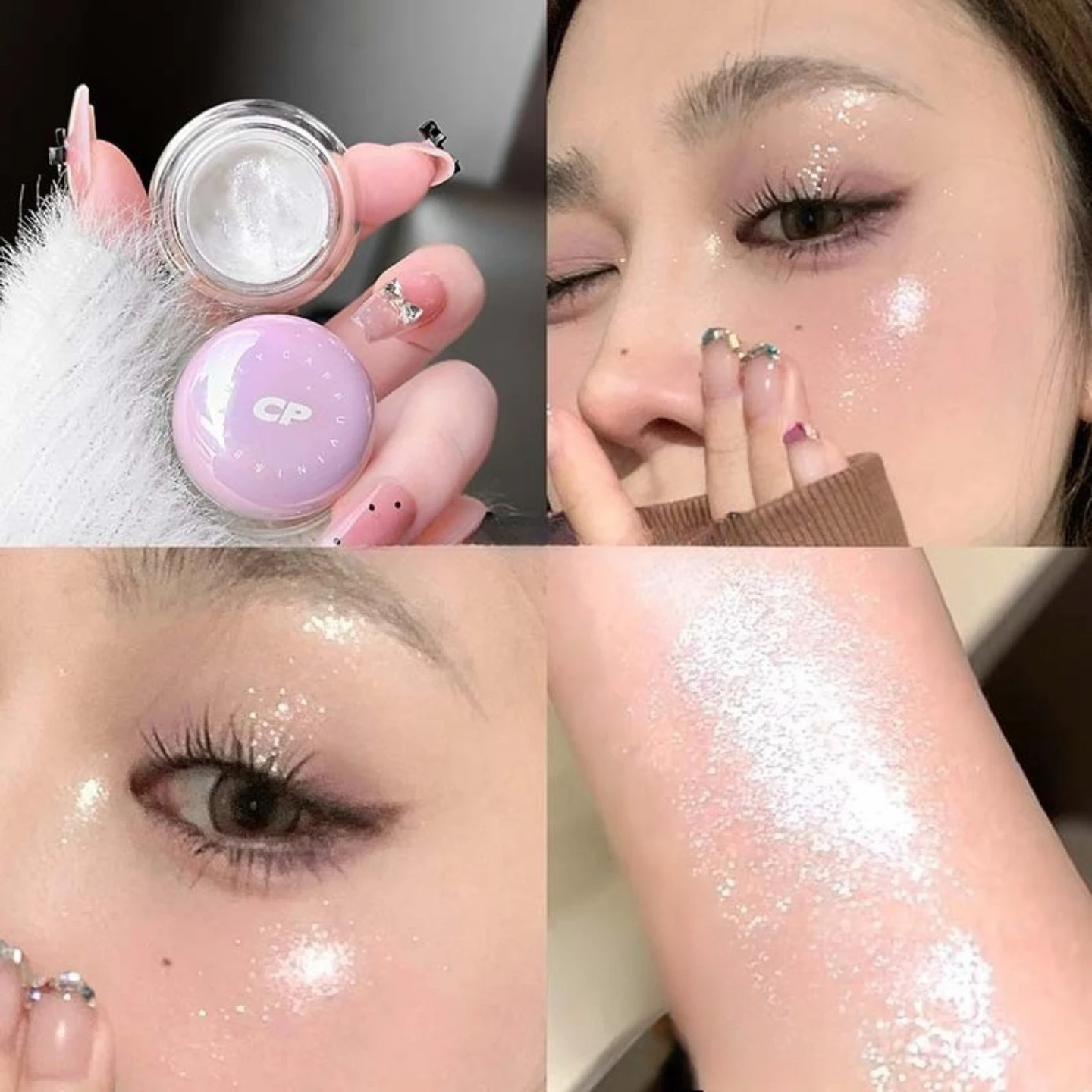 

Colorful Translucent Highlighter Gel Gel delicately glittering moisturizing brightening enhancing three-dimensional color makeup