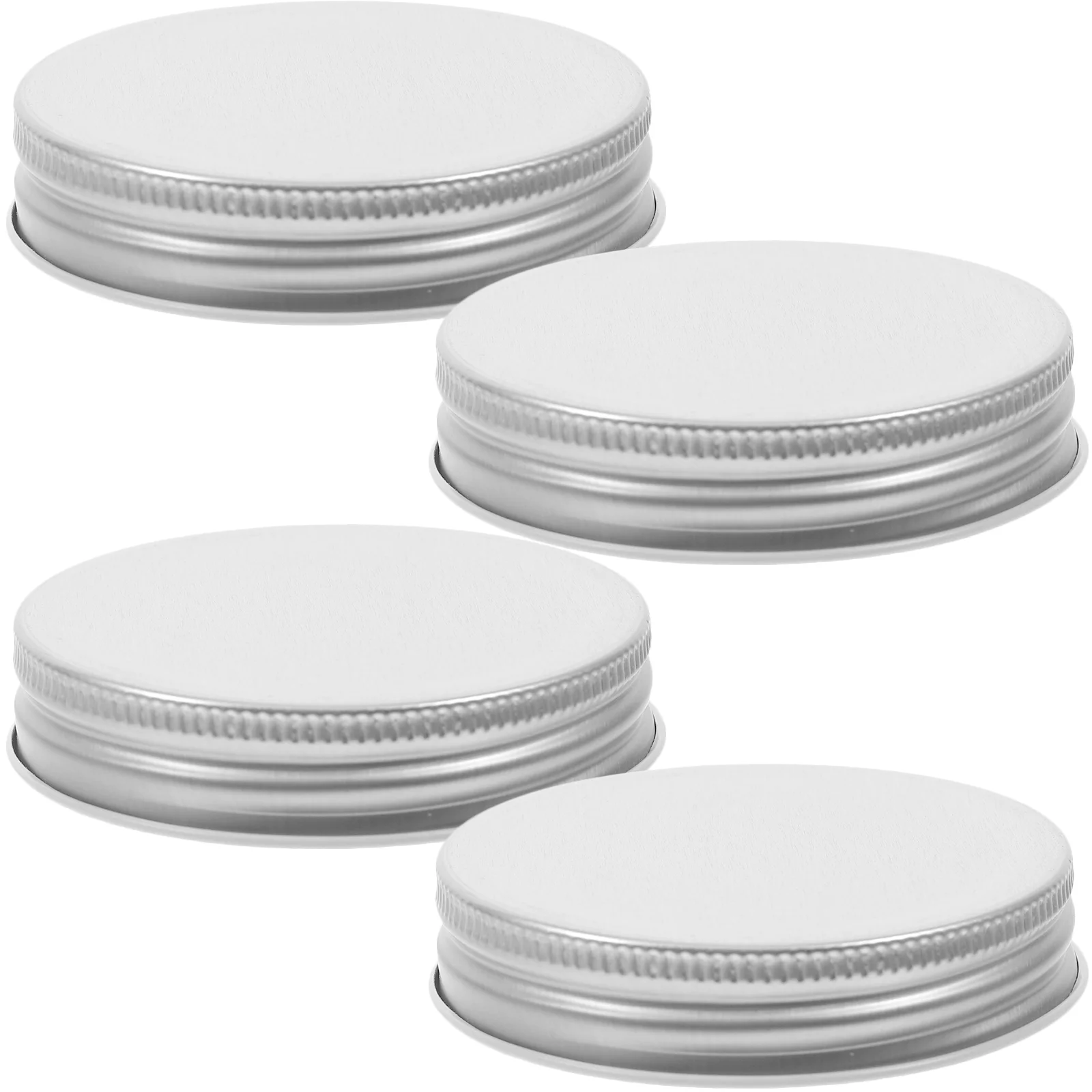 

4pcs Sealing Metal Caps Leakproof Tin Lids Mason Jar Cover for Wide-Neck Jar Collection Bottle Glass Storage Bottle