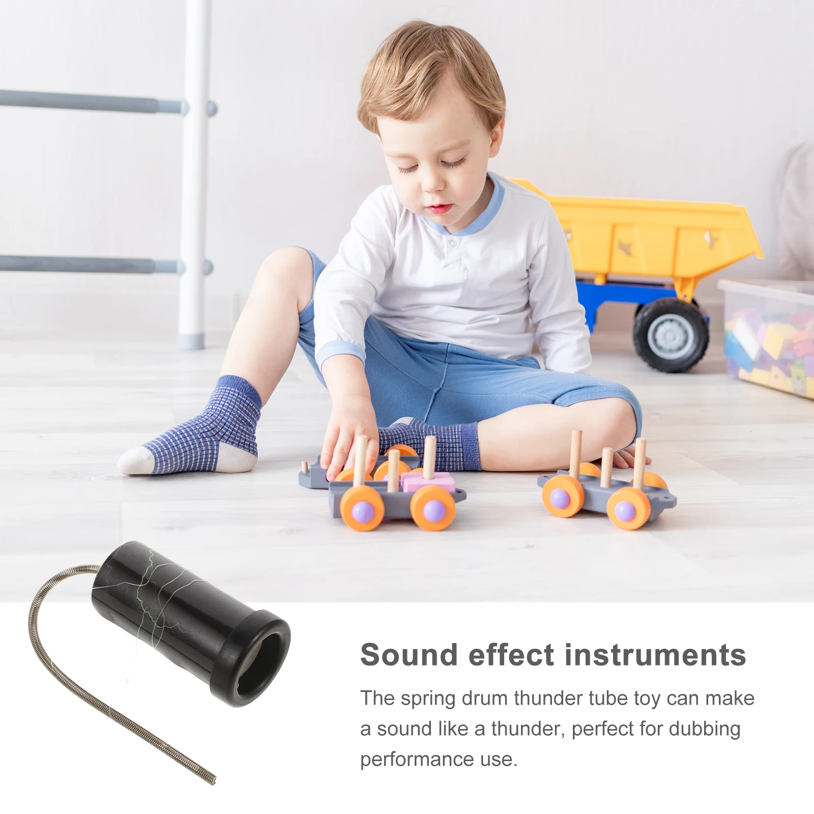 

Thunder Drum Musical Toy Sound Effect Mini Metal Design Toy Educational Play