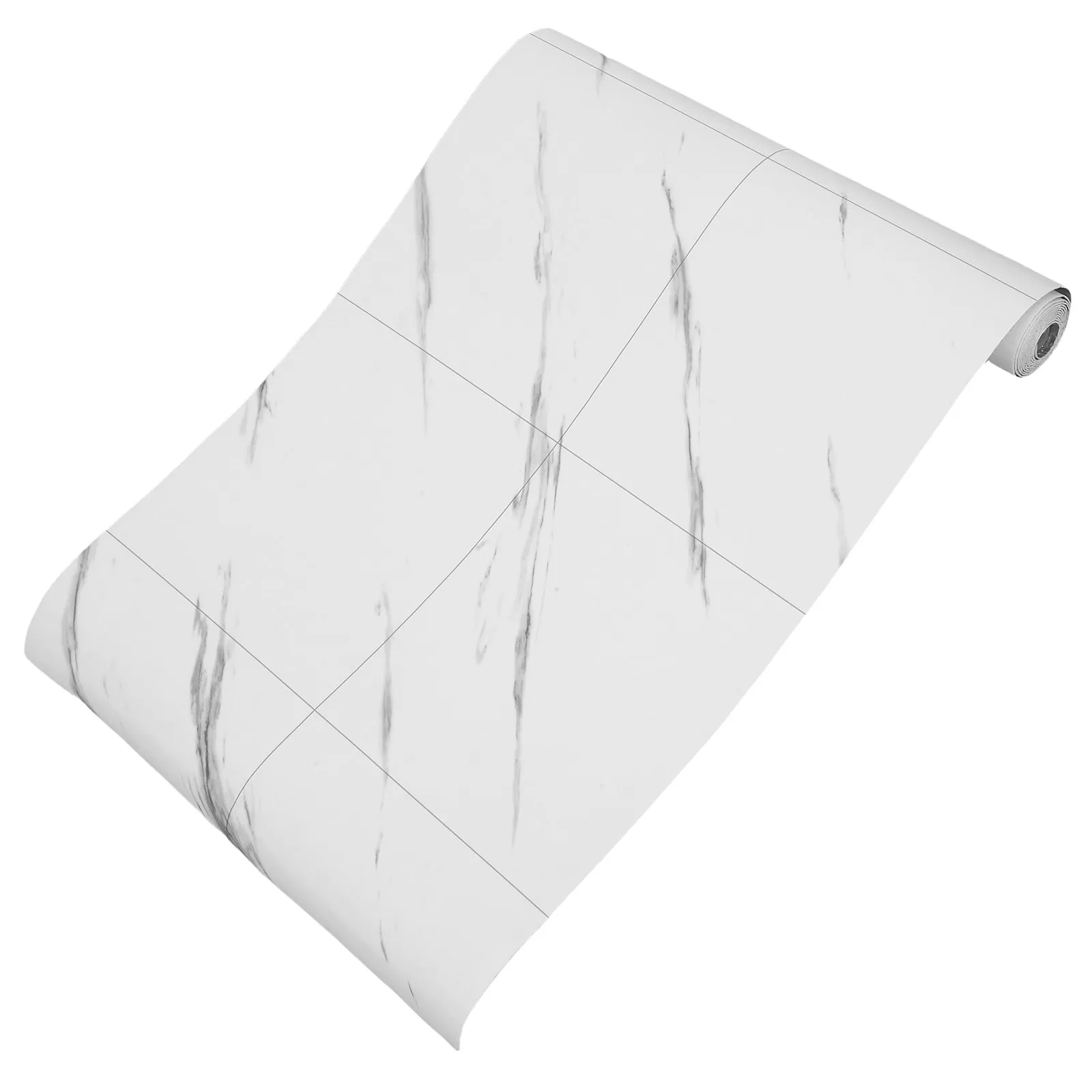 

PVC Self Adhesive Floor Sticker Roll Marble Design Waterproof Scratch Resistant Peel and Stick Tiles for Kitchen Bathroom Living