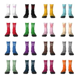 Il tuo Design qui Dress Socks for Men Women Warm Fashion Custom personalizza Logo Letter Print Crew Socks