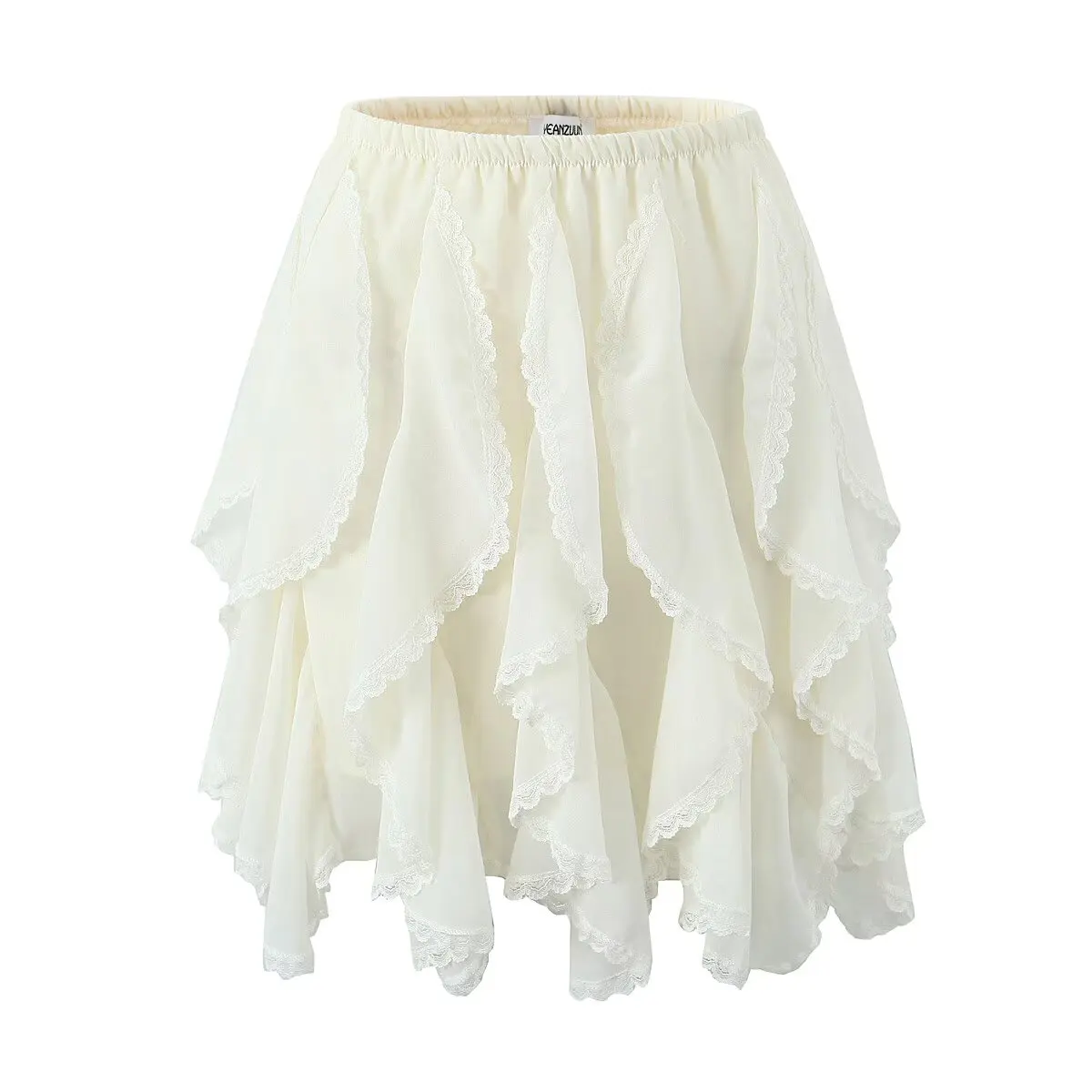 Summer Clothes Pleated Skirts Women Mini Skirts Luxury Designer Ruffle Skirts Elegant Japanese Y2k Black Lace Skirts Lace Trim
