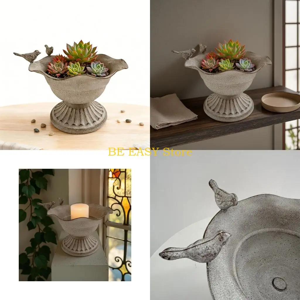 E28F Flower Vase Flower Pot Retros Wrought Iron Bouquets Arrangement Candlestick Vase Table Decorate Home