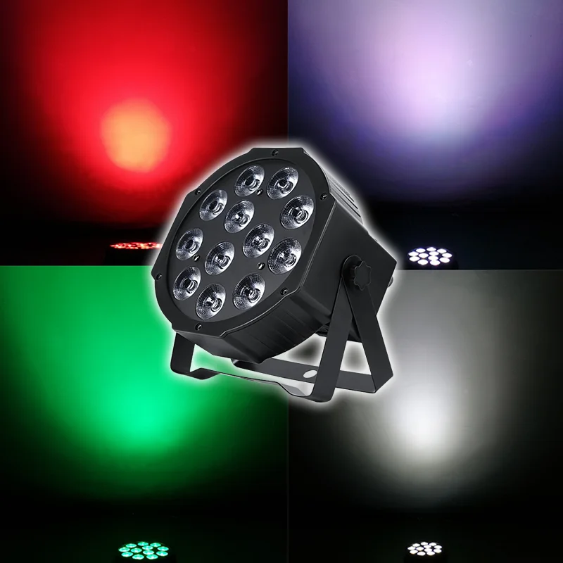 

Led Par 12 × 12W 4in1 Stage Lights RGBW Projector DMX Controller Professional Wedding Party Club Bar Holiday Effect Equipment