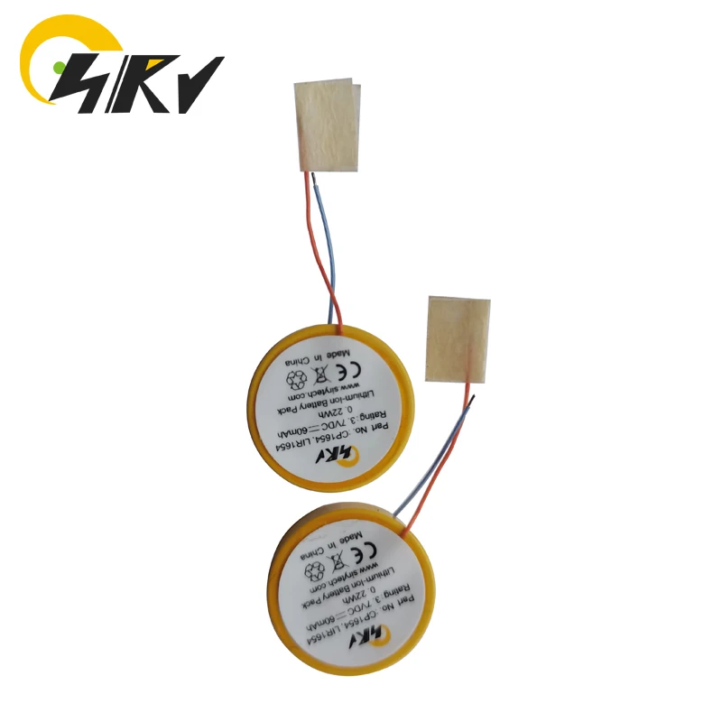 LIR1654 3.7V 60mAh Button Battery For TWS Earphone For Wireless Bluetooth Headset CP1654 Lithium-ion Battery