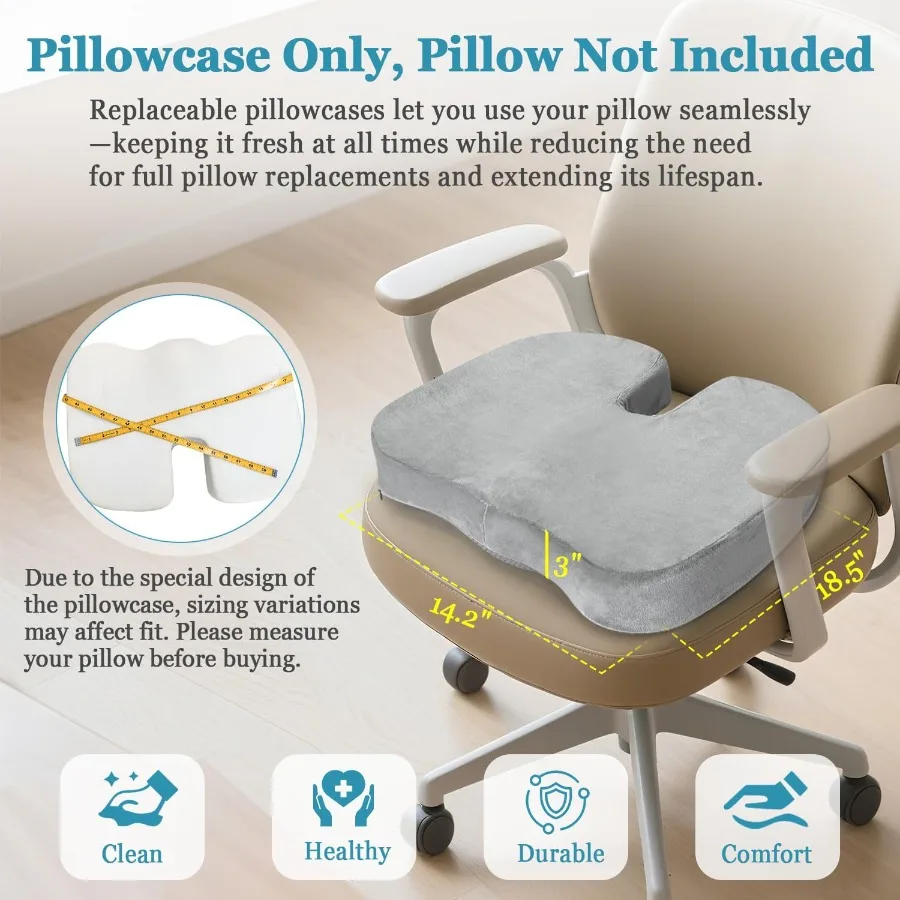 UShaped espuma ciática alívio da dor fronha para cadeira de escritório cadeira de mesa assento de carro capa de almofada de flanela à prova dwaterproof água com tailbon