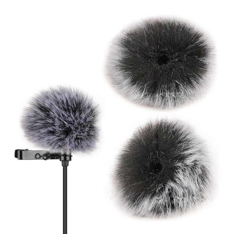 Microphone Windshield Furry Fur Windproof Muff Windscreen Cover for sony Rode  Lapel Lavalier Mic 5mm 10m WindShield