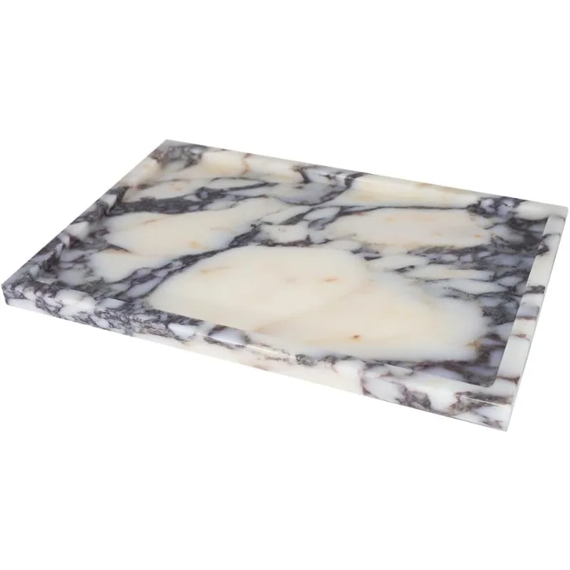 

Real Luxurious Natural Marble Vanity Tray Genuine Marble/Stone Storage Tray for Home Decor Bathroom/Kitchen
