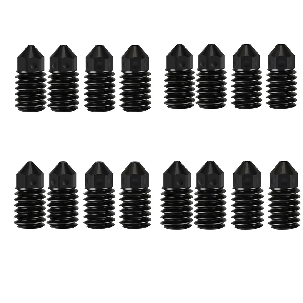 

16pcs 3D Printer Accessories Bambu Lab A1/A1mini/H2D Hardened Steel Nozzle, Temperature Resistant and Wear-Resistant Nozzle