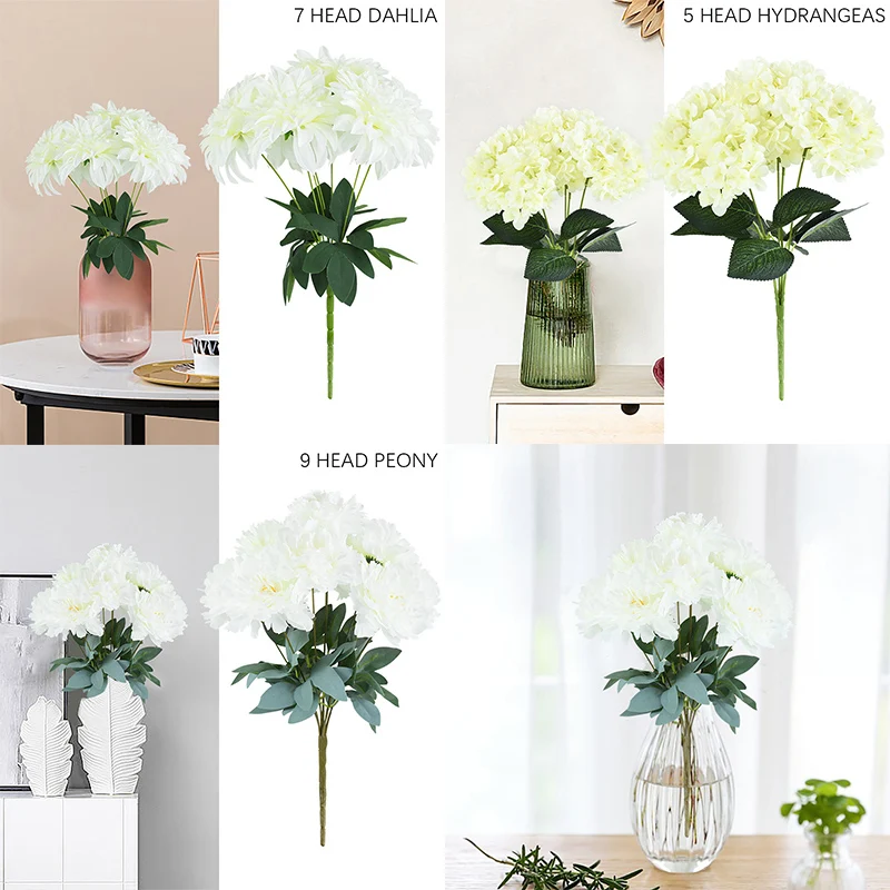 

1bunch Mini Hydrangea Artificial Flower Single Branch Hydrangea Decoration Wedding Hand Bouquet Rose Wall Fake Flower Home Decor